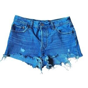 Levi's Women's Denim Cut off Shorts. Distressed. Button Fly. Size 29.Boho.summer